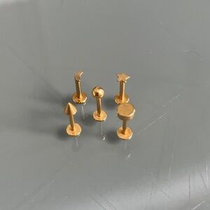 14k plated 18g studs